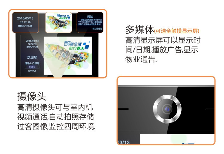 智能門禁 云對講 手機(jī)APP一鍵開門 智慧社區(qū)門口機(jī) 樓宇可視對講
